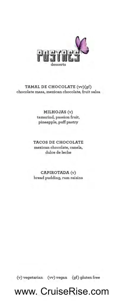 Pink Agave Dinner Menu Page 3