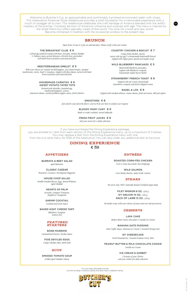 Butchers Cut MSC Menu Page 2