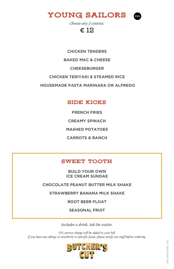 Butchers Cut MSC Menu Page 3