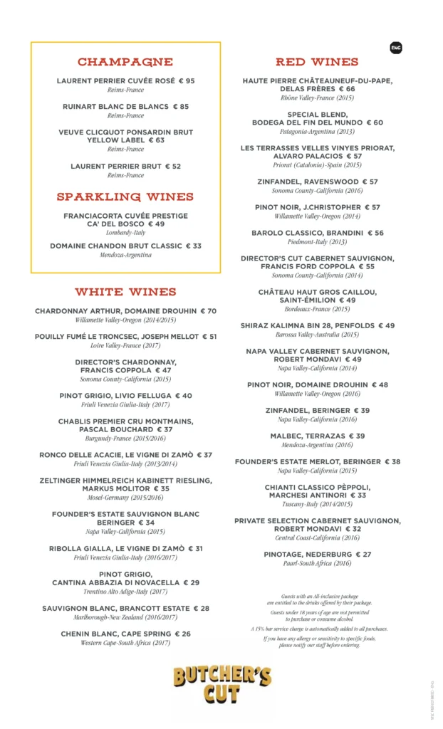 Butchers Cut MSC Menu Page 5