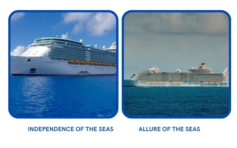 Independence of the Seas Vs Allure of the Seas Comparison ships