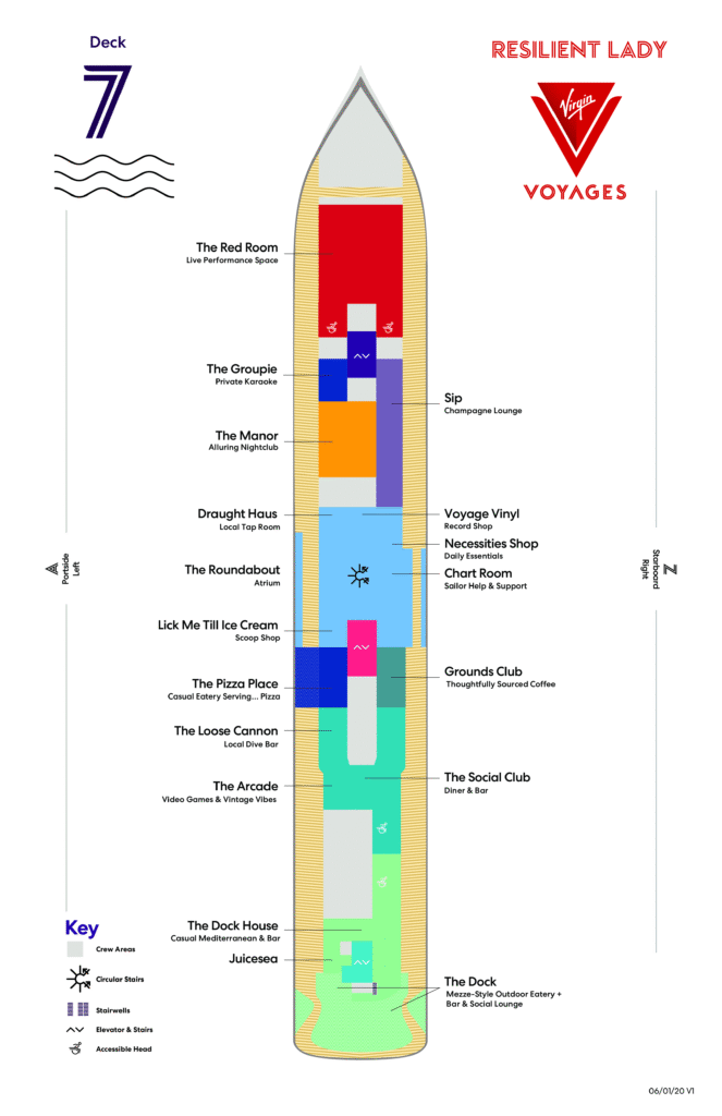 Virgin Voyages Resilient Lady Deck 7 Plan