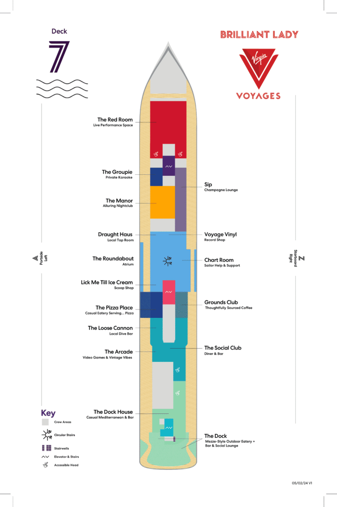 Virgin Voyages Brilliant Lady Deck 7 Plan