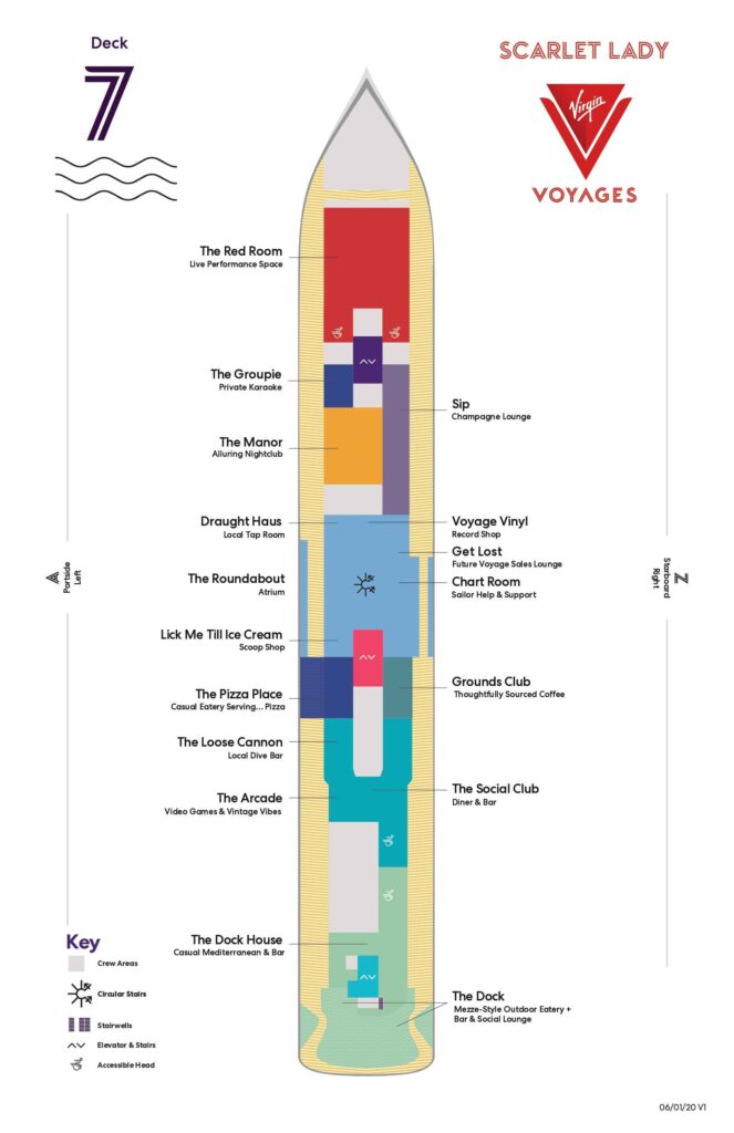 Virgin Voyages Scarlet Lady Deck 7 Plan